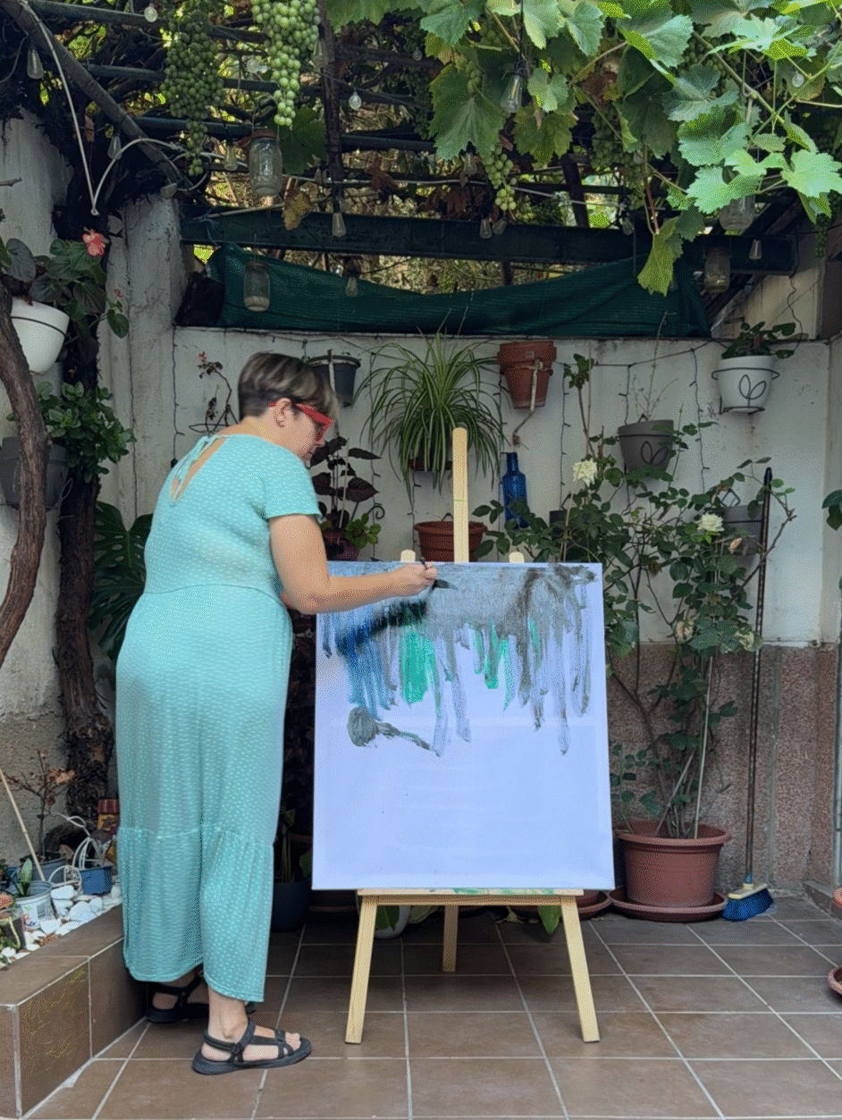 Nika Herrera. Artes expresivas. Pintando nika herrera. artes expresivas. obra original